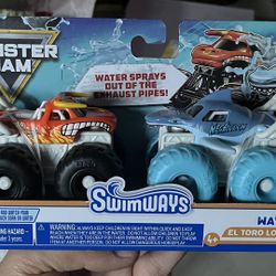 SwimWays Monster Jam Wave Sprayers EL TORO LOCO & MEGALODON New 2026 1:43 Scale
