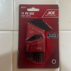 Ace SAE L-Handle Hex L-Key Set 11 pc