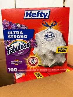 Box of 100 13-gallon trash bags for $18
