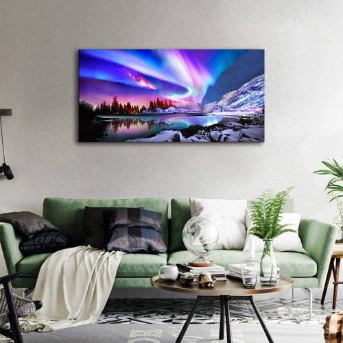 Aurora Borealis Canvas Wall Art (24x48) – B41