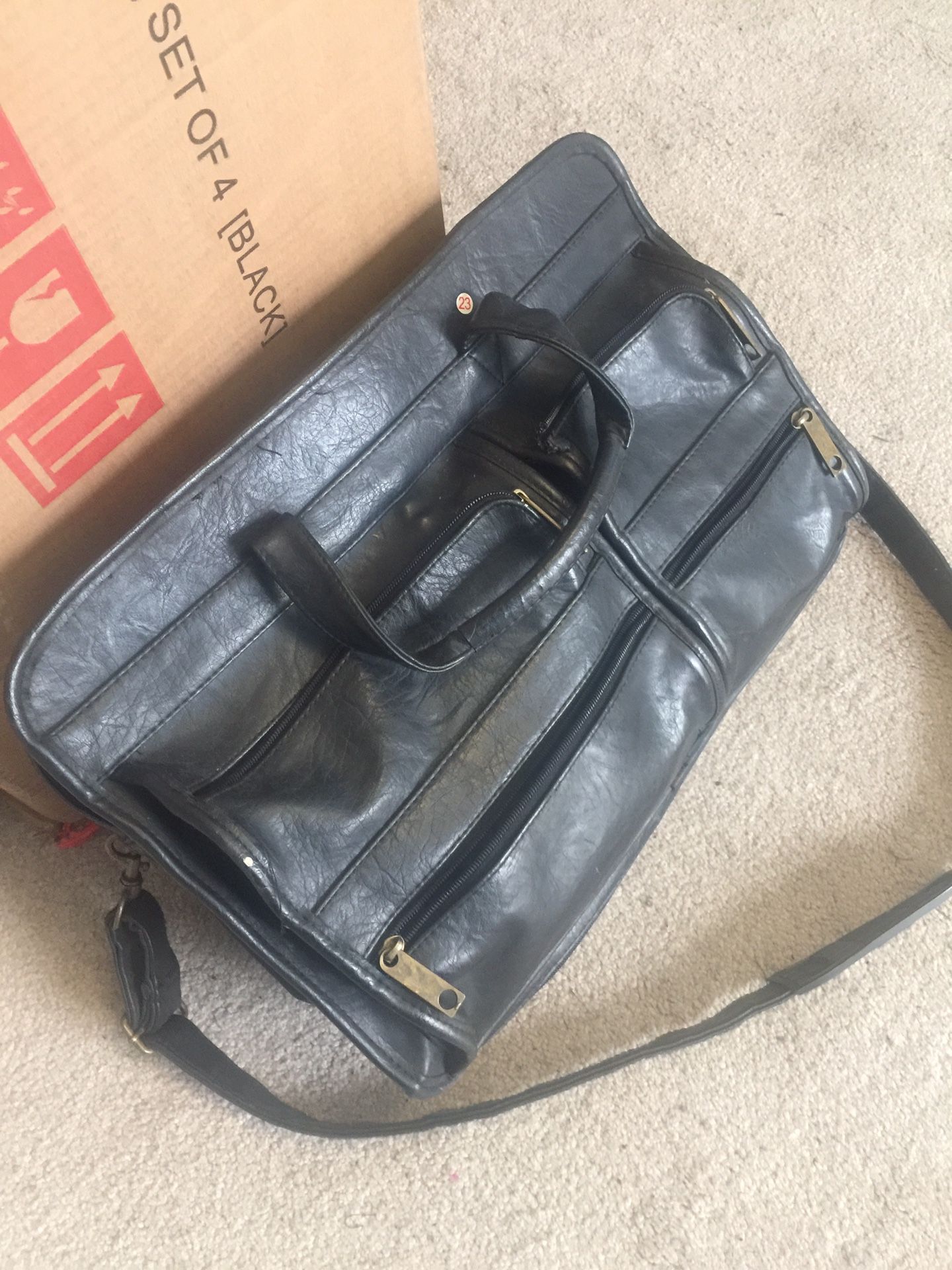 Leather computer bag