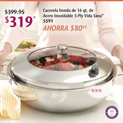 Cacerola De 16 Qt Vida Sana