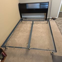 Full Bed   Headboard, Frame, Mattress And Box Spring Good Condition 