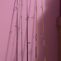4 RODS, 2-SABRE, 1 UGLY STIK, 1 SENGSUN DESCRIBED BELOW $60