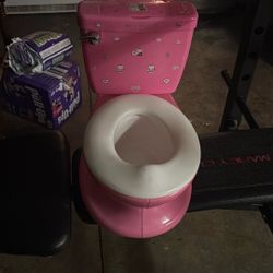 Kids Pink toilet ( Flushes With Noise)