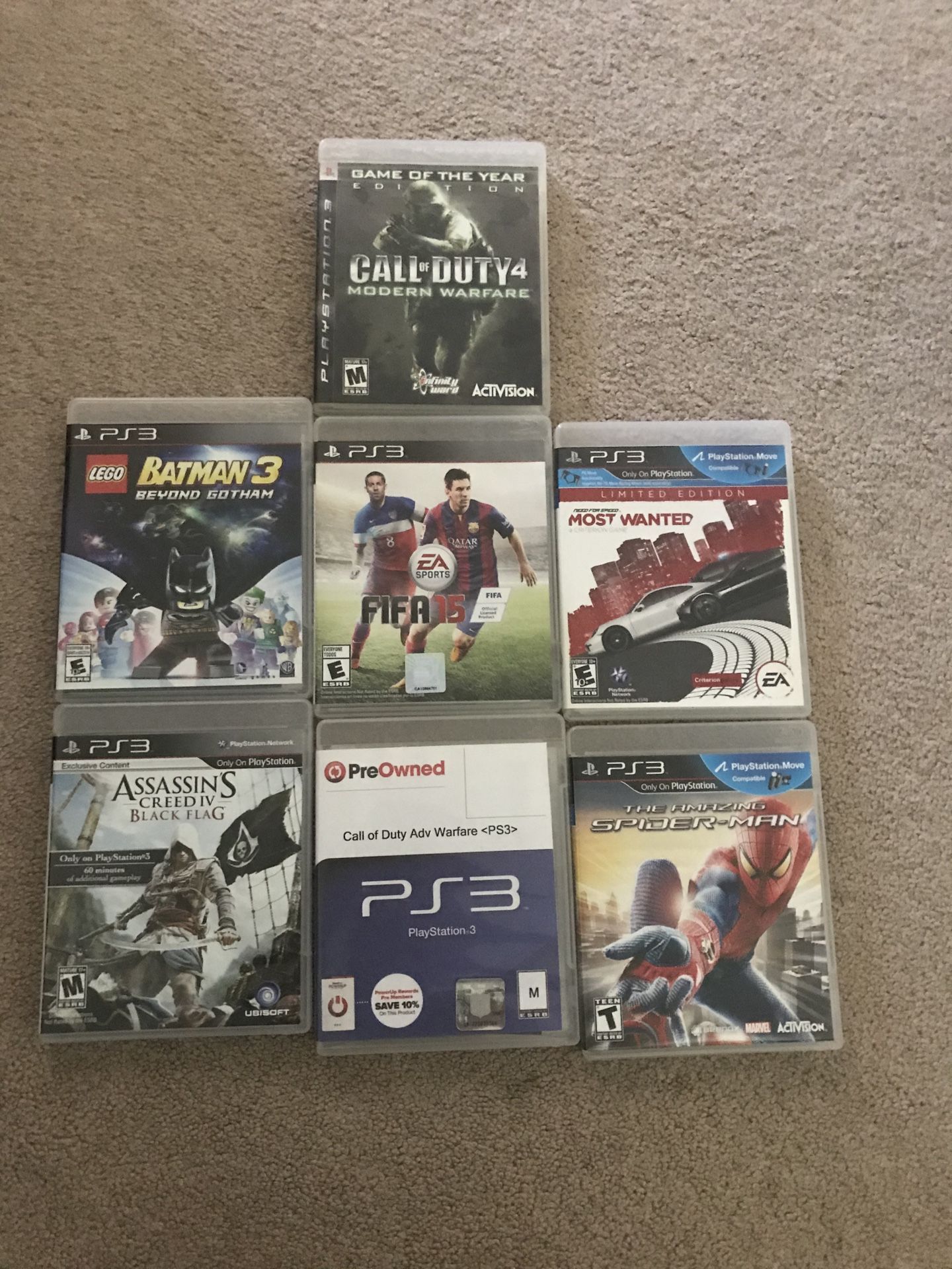 PS3 Games $10 each