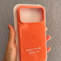 iPhone 17 Pro Max Silicon Orange Case