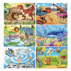 6 Pack Kids Puzzle