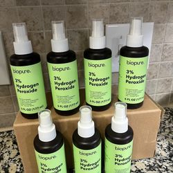 Biopure 6 Fl Oz 3% Hydrogen Peroxide Spray Lot of 7