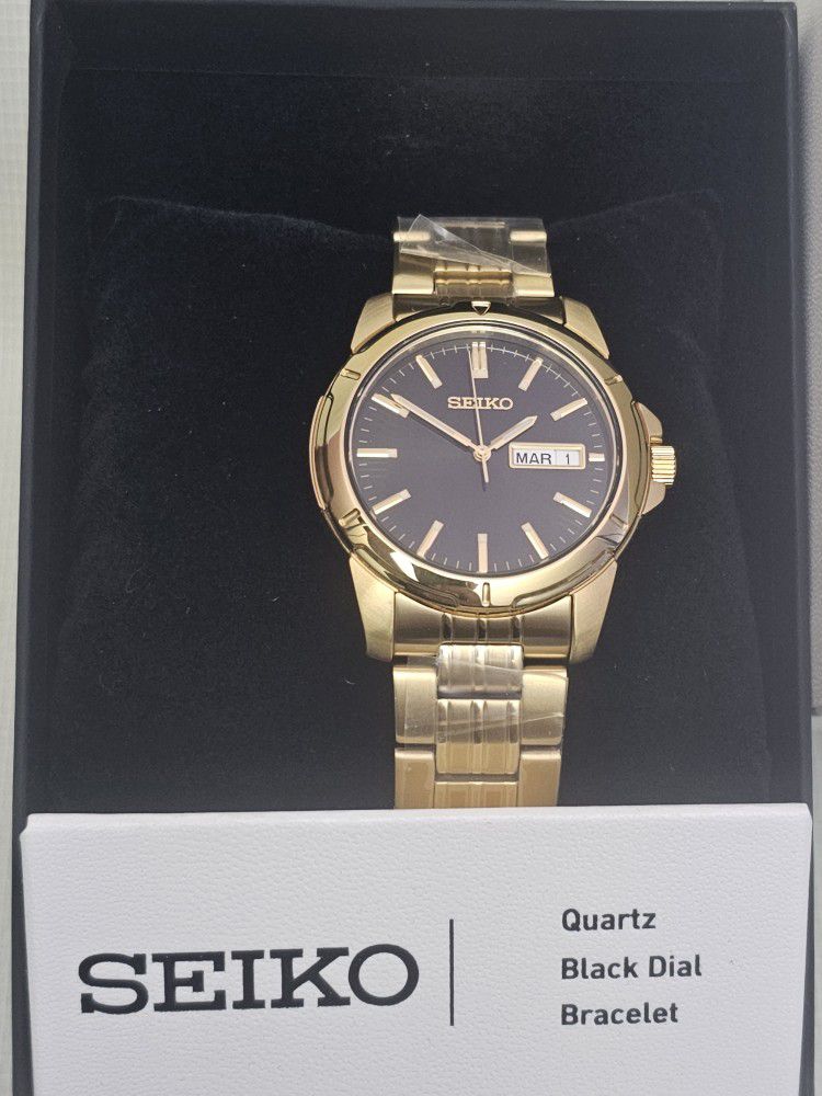 SEIKO Quartz Gold Tone Stainless Steel Men's Watch - SUR358 -Brand New In Box for Sale in South Gate, CA