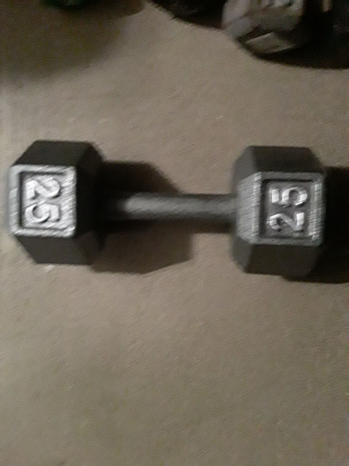 ONE 25 POUND DUMBBELL