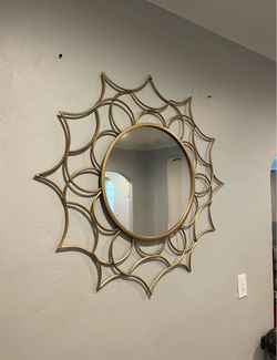 Gold Round Wall Mirror