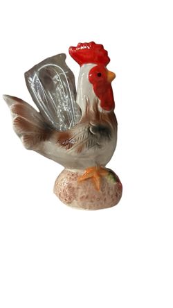 Ceramic Rooster Utensil Holder 