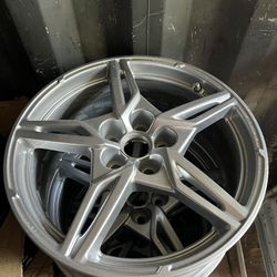 OEM Chevy corvette WHEELS 20 inch in the back and 19 front, AVAILABLE GLOSS BLACK OR OEM SILVER, custom colors available $1195 plus tax for the set of