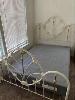 FREE Vintage iron and brass bed