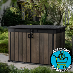 Keter Signature Horizontal Storage Shed - Walnut Brown 6' x 3.5'