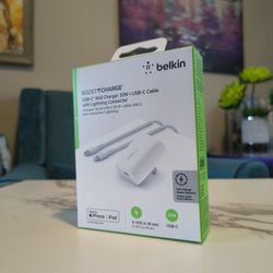 Belkin 20W Fast Lightning Charger (New in Box) for iPhones and iPads