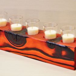 Shou Sugi Ban Votive Candle Holder