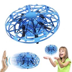 Flying Spinning Mini UFO Light Saucer Orb Magic Ball Spinner Toy Hand Controlled Drone for Kids and Adults
