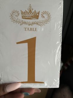 Royal Gold Table Numbers 1-10