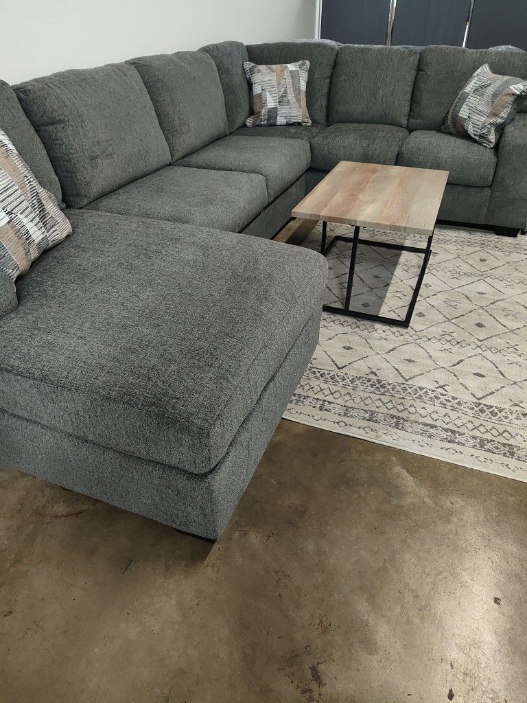 New Plush Gray Sectional