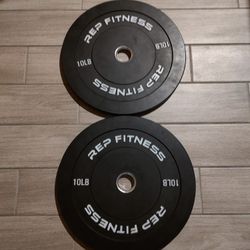 Pair of 10 lb REP Fitness Bumper Plates