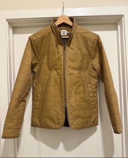 Medium- “Field Tan” Flint and Tinder Men’s York Quilted Waxed Cotton Jacket