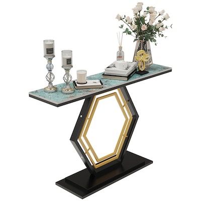 Modern Marble Look Sintered Stone Console table, Entrance Table, Couch Side Table Display Stand