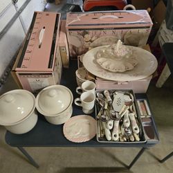 Vintage Tea Rose Stoneware