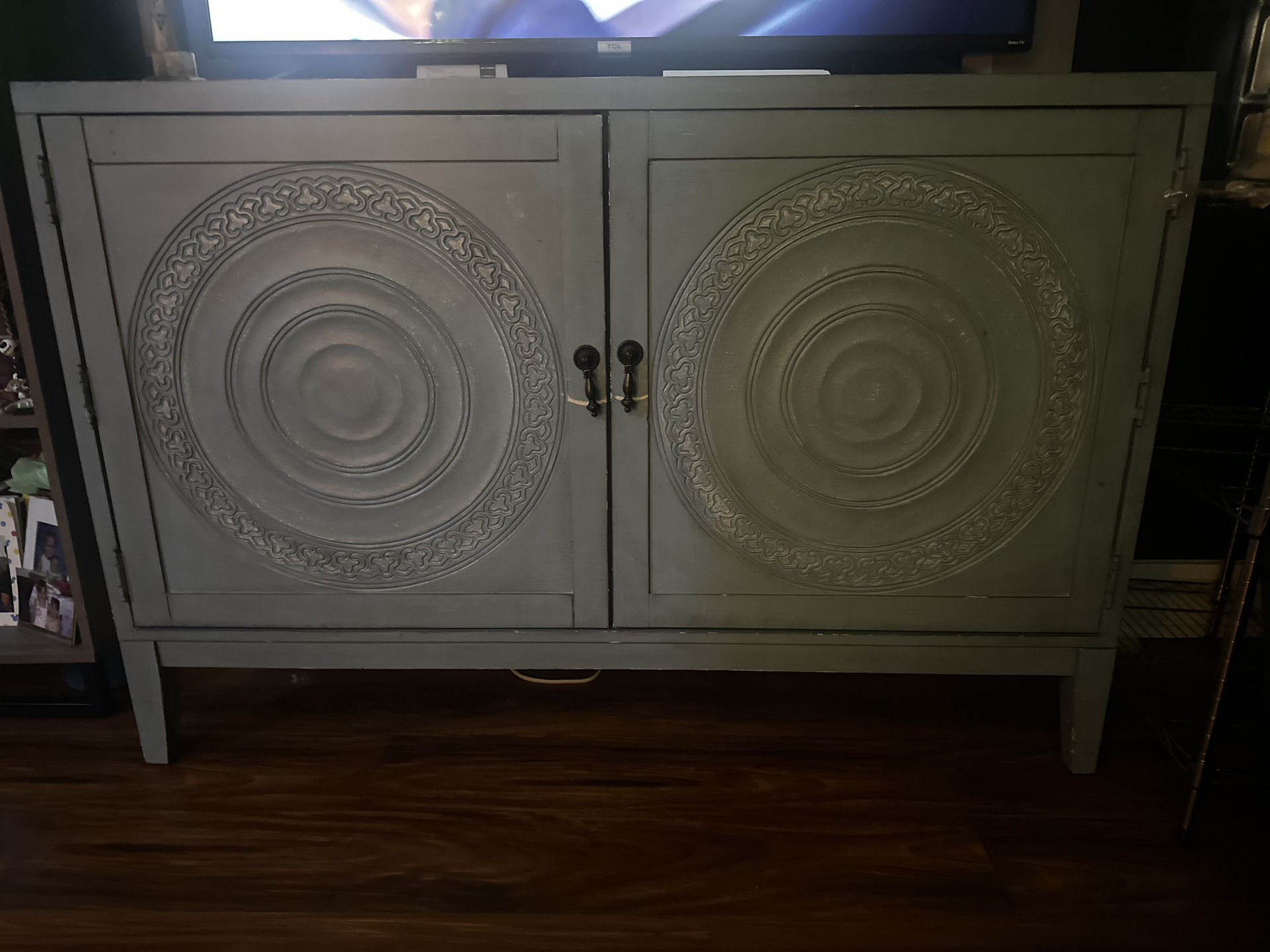 Teal Tv Stand/ Cabinet 