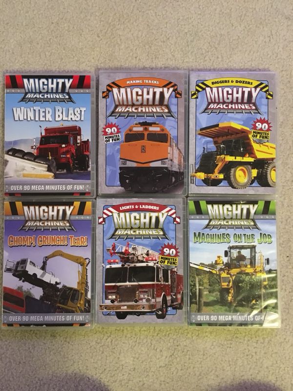 Mighty machines trucks (6) DVD’s videos for boys