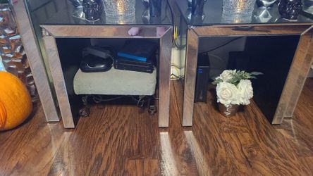 2 Mirrored night stands $40 For Both
