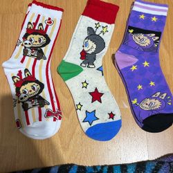 Labubu 3 Pk Socks