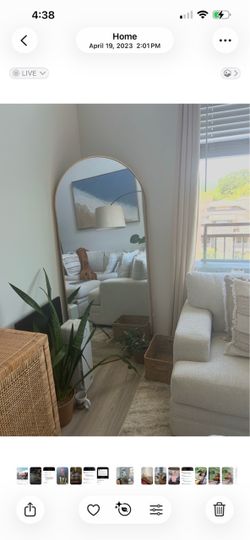 Gold Rimmed Mirror