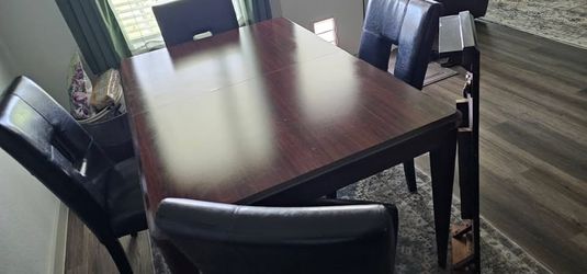 DINING TABLE AND 4 CHAIRS