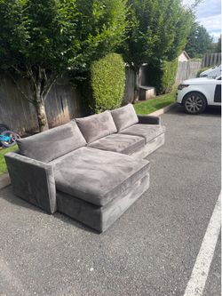 Crate and Barrel Lounge Deep 2-Piece Sectional Sofa with Chaise Lounge