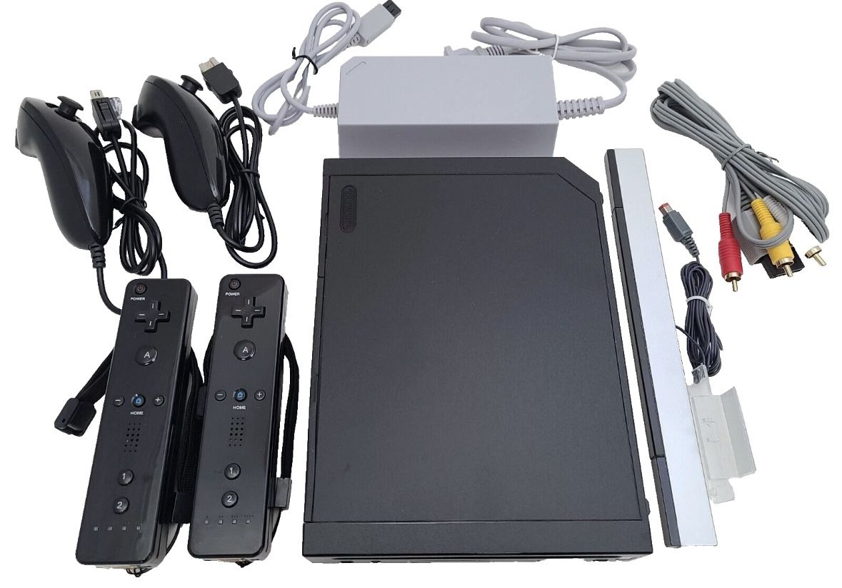 Black Wii Bundle + Hdmi converter & Wii sports