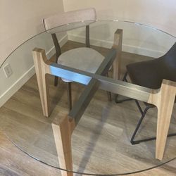 CB2 Round Dining Table (47”) - Chairs Available 