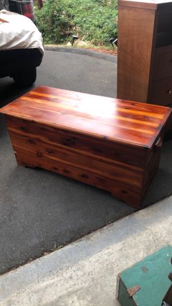 Mid-century cedar chest USA coffee table storage