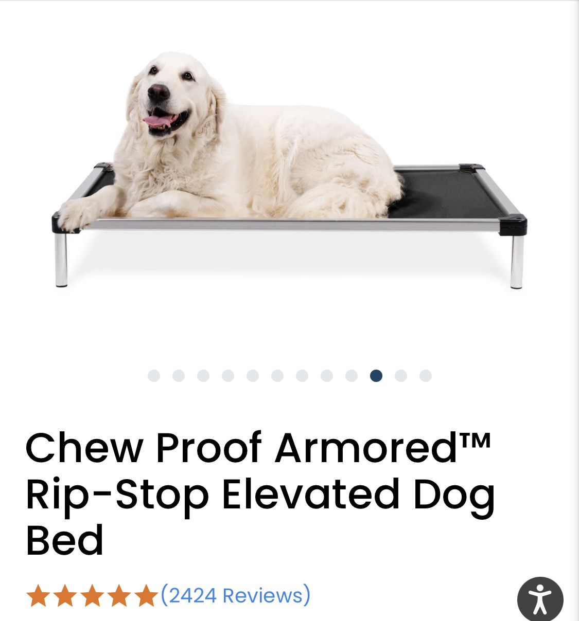 K9 Ballistics Chew Proof Armored Rip Stop Elevated Dog Bed 