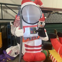 8ft. Santa astronaut inflatable $45