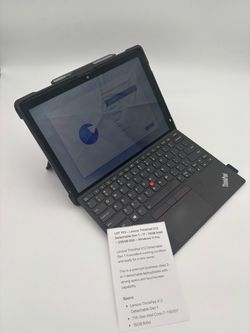 LOT 103 – Lenovo ThinkPad X12 Detachable Gen 1 – i7 – 16GB RAM – 256GB SSD – Windows 11 Pro