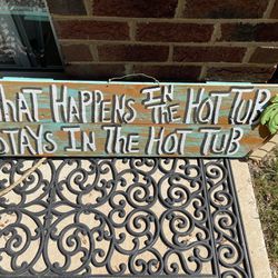 Sign For Hot Tub