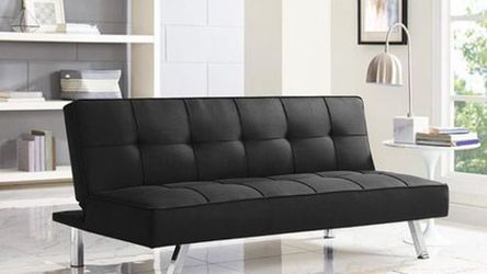 Black sofa futon