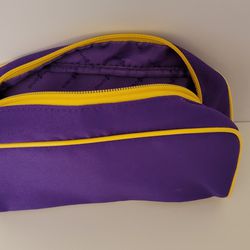 Clarisonic canvas zip storage case travel pouch purple 

