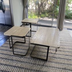 Coffee Table And Side Tables 
