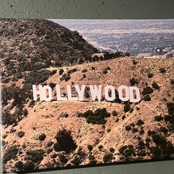 Hollywood sign print canvas 19x14