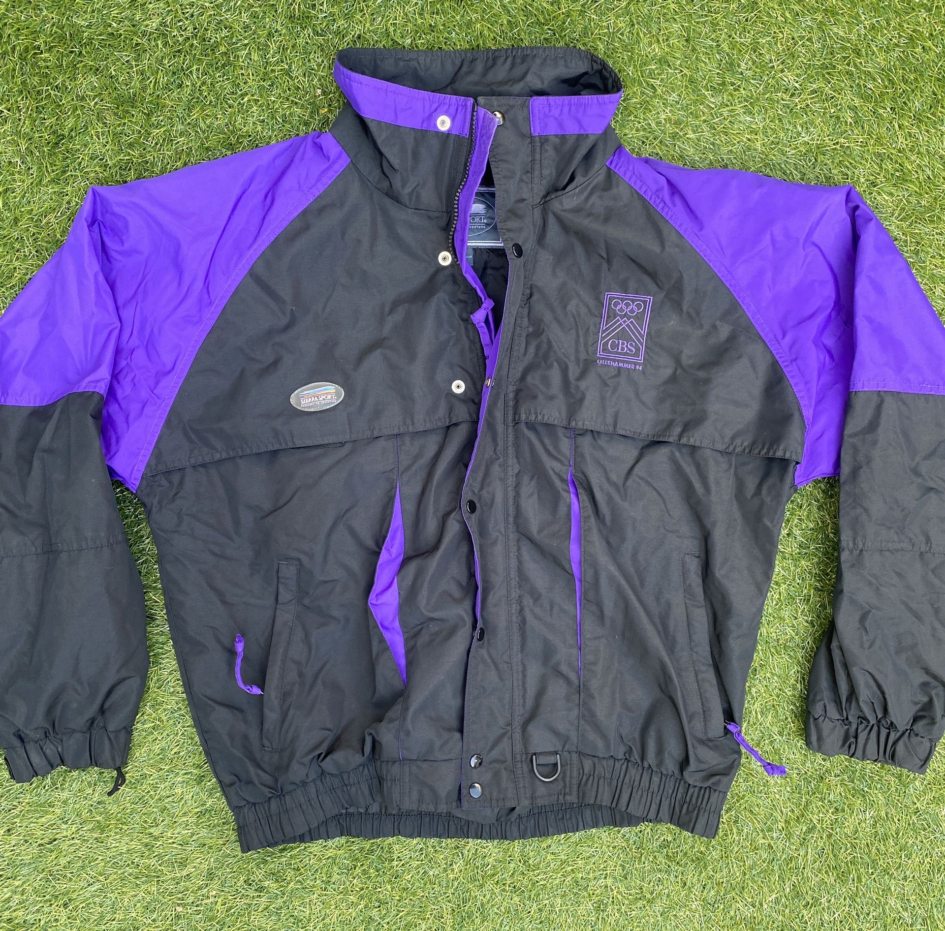 Vintage 1994 CBS Lillehammer Olympics Winter Jacket Large Sierra