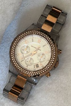 Michael Kors ladies two tone chronograph watch