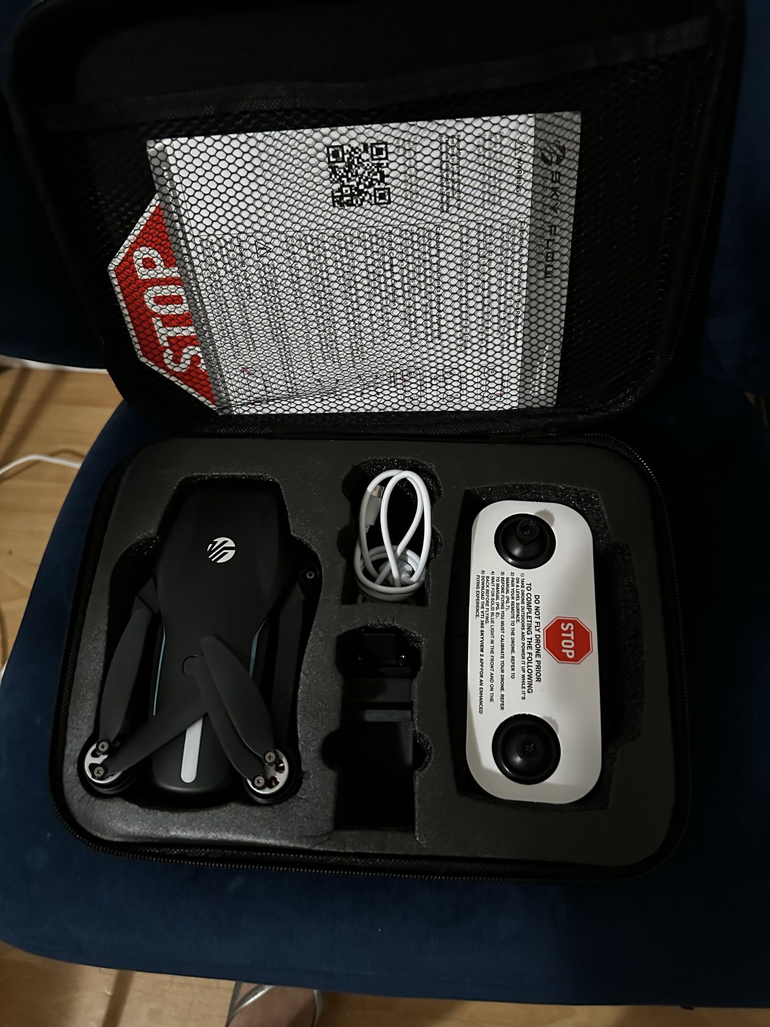 Vivitar Sky Flow 4K Aerial Camera Drone with Image Stabilization and Carrying Case